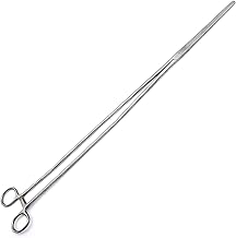 SurgicalOnline 24" Long Straight Hemostat Forceps - Stainless Steel Locking Tweezer Clamps - Ideal Hemostats for Nurses, F...