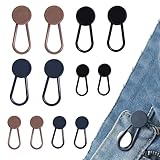 Extensión de botones para pantalones – Extensión de botones para jeans | Extensión de botón de jeans | Extensión de botón para pantalones, Flexible y reutilizable, 12 piezas, 18 cm/10 cm, extensión de