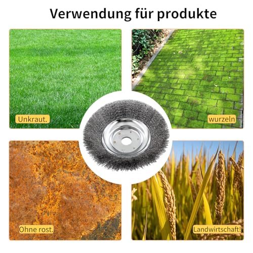 Unkrautbürste Lihaian für Motorsense mit 25,4mm Bohrung und 200mm Durchmesser