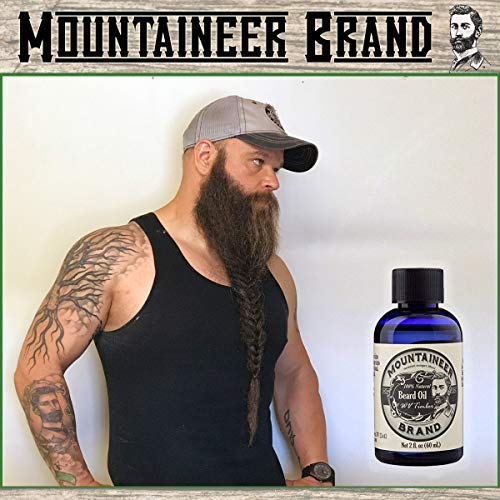 Mountaineer Brand Premium Beard Oil For Men - Best Men's Beard Oil, Hair Growth Care To Have Smooth, Subtle Shine, Healthy Beard Growth Oil Conditioner With Wv Timber Fresh Scent - Two Ounces 2 Pack #TOP2