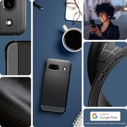 Spigen Rugged Armor Designed for Pixel 8a Case (2024) [Military-Grade Protection] - Matte Black by Spigen - Image 2