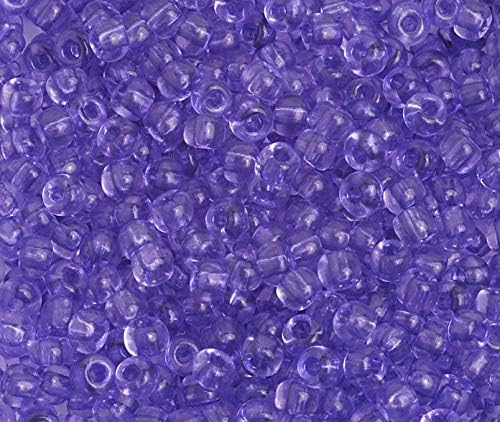 Czech Glass Seed Bead/Pony Bead 6/0 Transparent Tanzanite - 500g Bulk Bag by Preciosa (Jablonex)