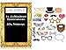Aufblasbarer Fotorahmen XXL Gold inkl. 20 Requisiten | Selfie Rahmen 85 x 60 und Fotorequisiten Set Kit | Ideal für Fotoautomat Selfies Foto-Session Partys Feste Hochzeit Silvester Geburtstag