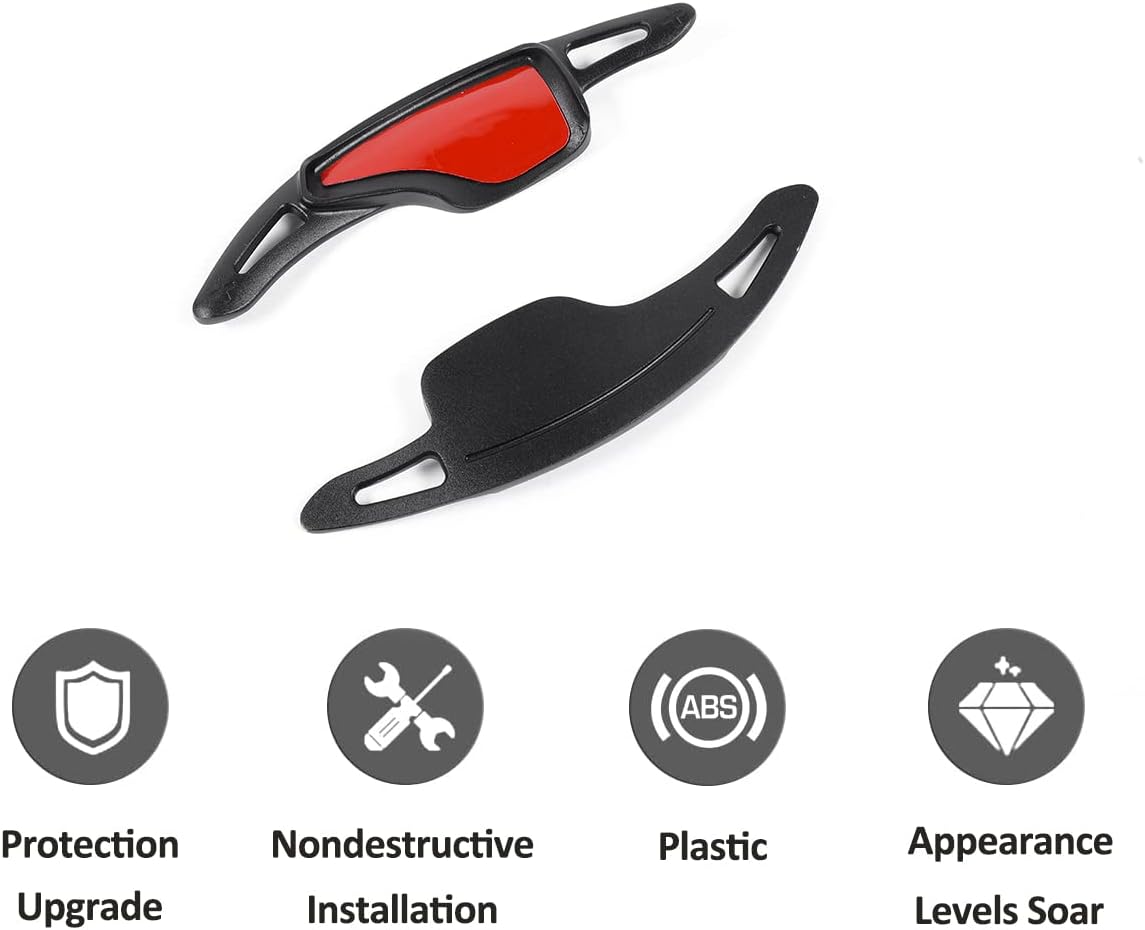 Sekhyna Steering Wheel Shift Paddles Cover Trim Compatible with Corvette C7 Stingray 2014-2019 Aluminum Alloy 2PSC