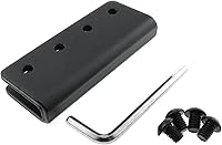 Vista 4 de HJGarden Bi Parting - Conector de hardware para puerta corrediza de granero para pista plana de 1 9/16 pulgadas, adaptador de riel de hardware