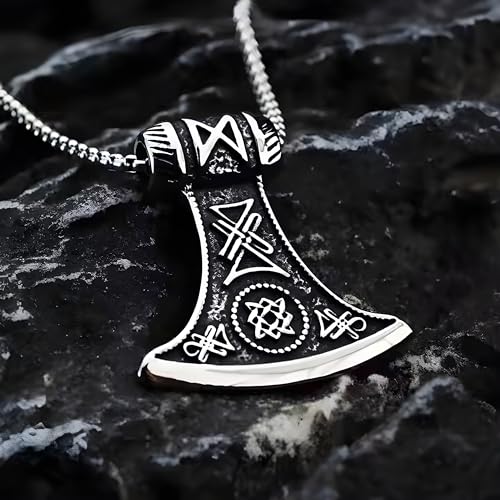 Image of THE MEN THING ASGARDIAN FANG -Titanium Steel Pendant with Stainless Steel 24inch Round Box Chain, American trending Style for Men & Boy