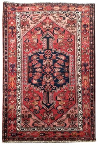 Harooni 4.4 x 6.7 Salmon Red Traditional Rug 81742