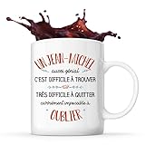 Planetee Tasse Jean-Michel aussi gnial | Ide Mug Cadeau Prnom Surnom Nom de Famille Anniversaire Nol