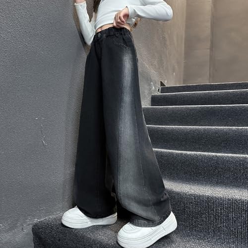 Jeans for Girls Wide Leg Kids Baggy Denim Pants High Waisted Cute Clothes Y2k Streetwear Outfits with Pockets 3-16Y2