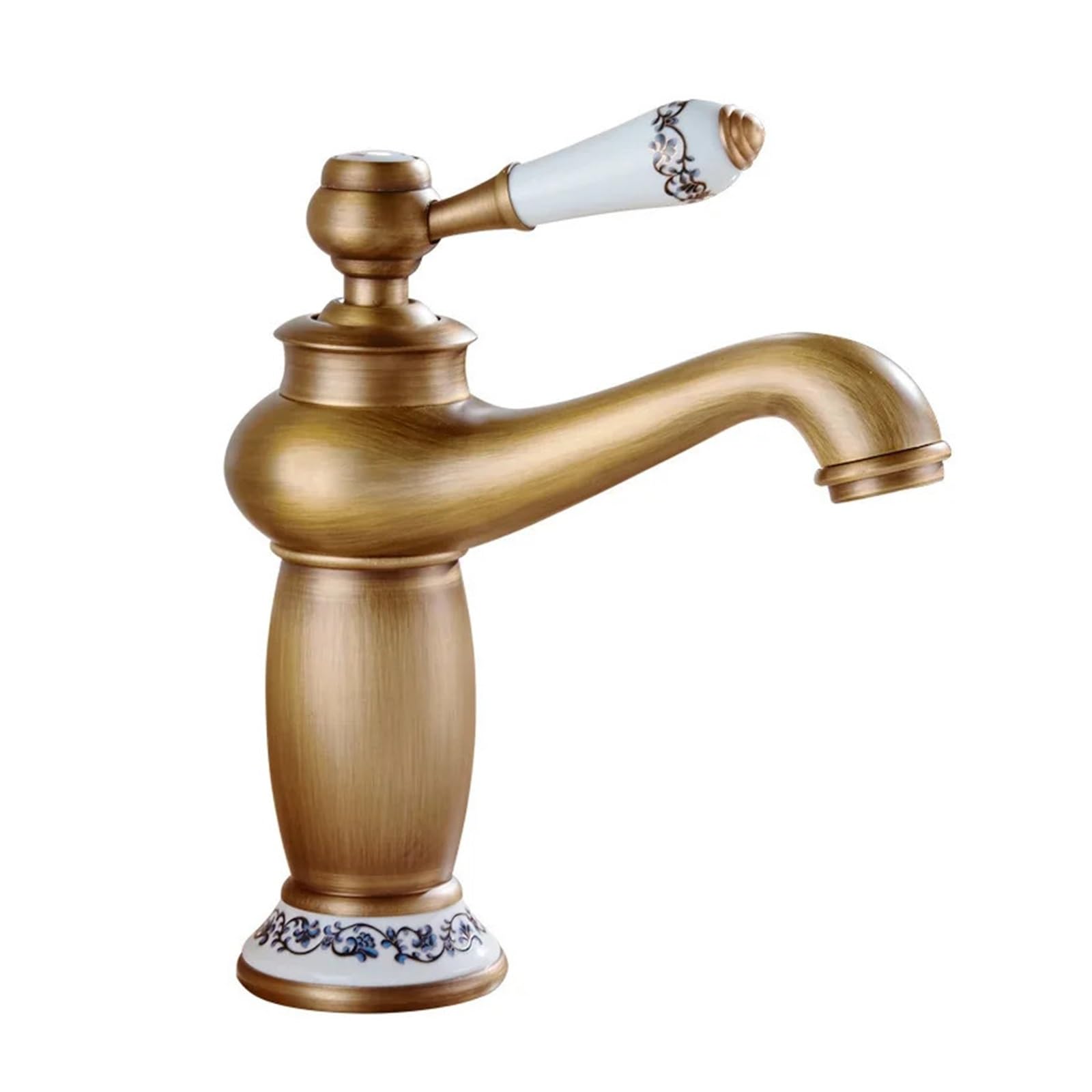 Robinet de baignoire de luxe Antique A mitigeur rétro en bronze pour salle de bain élégante
