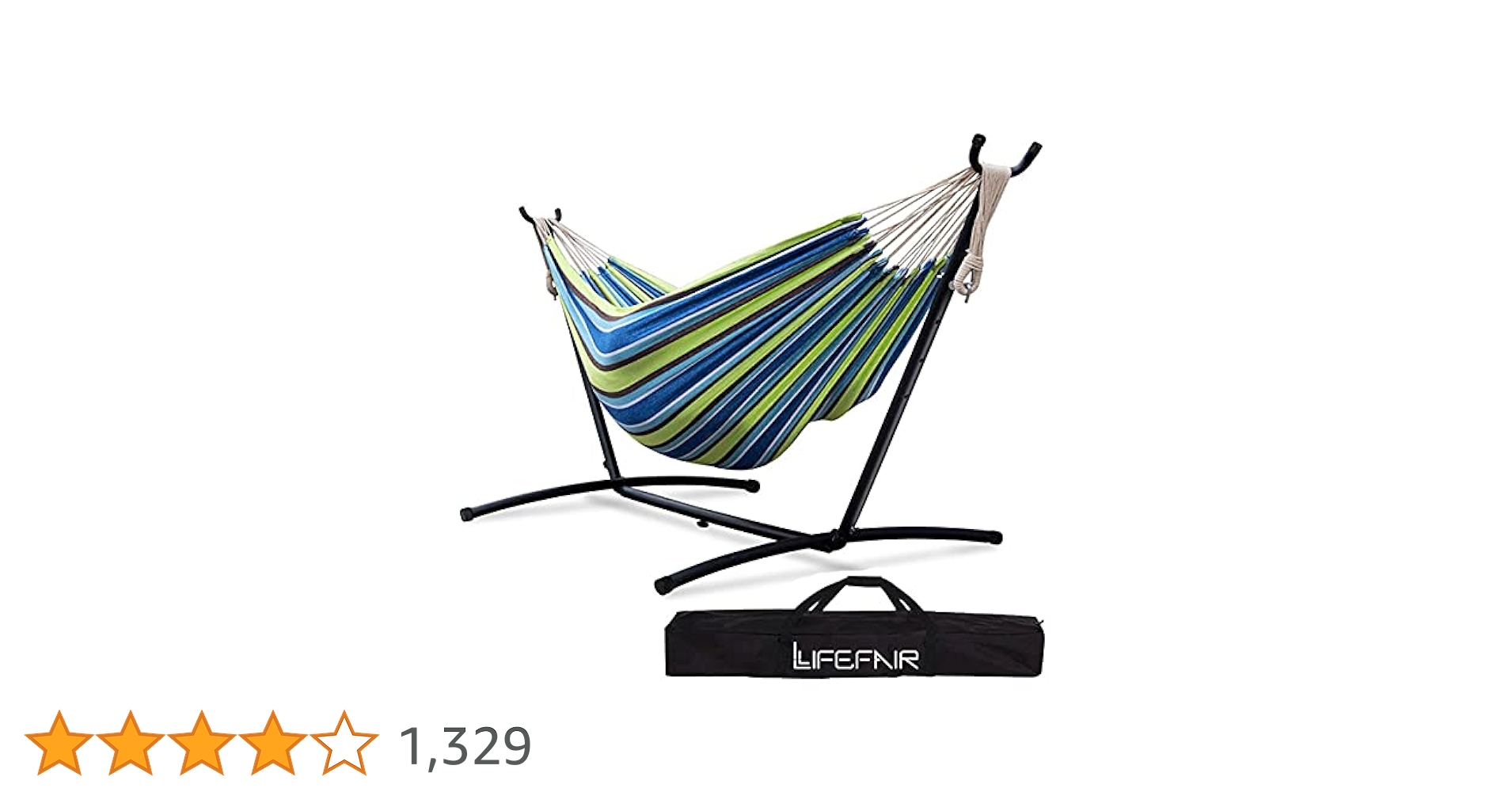 Amazon | LifeFair ハンモック 自立式スタンドセット ダブル