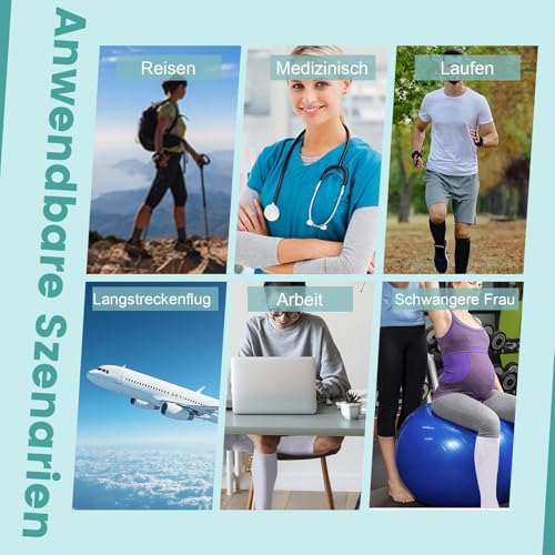 CAMPSNAIL 4 Paar Kompressionsstrümpfe Damen und Herren Bunte Stützstrümpfe Kompressionssocken für flug Sport Reisen Laufen