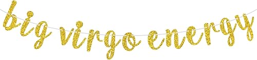 Miniatura 1 de Cartel de energía Big Virgo, cartel de feliz cumpleaños, letrero de banderines de Virgo, 12 constelaciones con temática del zodiaco, suministros de