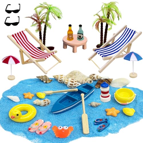 29 Stück Strand-Mikrolandschaft Miniatur Dekoration, DIY Mini-Strand Dekorationen, Strandkorb Sonnenschirm Kleine Palme Segelboot Leuchtturm Muschel Deko, für DIY Garten-Deko Puppenhaus Dekoration 29 Stück Strand-Mikrolandschaft Miniatur Dekoration, DIY Mini-Strand Dekorationen, Strandkorb Sonnenschirm Kleine Palme Segelboot Leuchtturm Muschel Deko, für DIY Garten-Deko Puppenhaus Dekoration