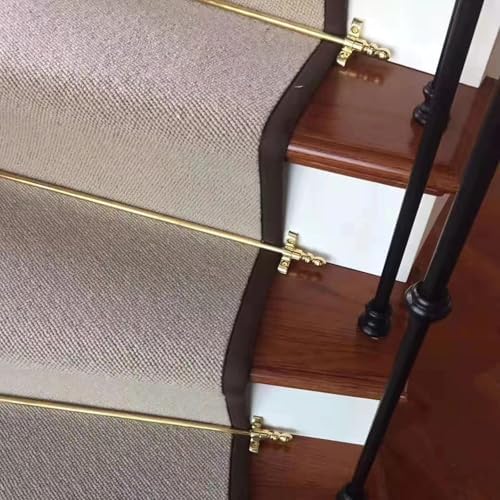 1-13 Pcs Stair Rods for Carpet Runners Antique Brass, 48'' 46'' 44'' 40'' 38'' 36'' 34'' 32'' 30'' 28'' Long Home/Commercial Staircase Carpet Runner Holder Bracket Hardware(2pcs,L75cm(29 1/2\ 