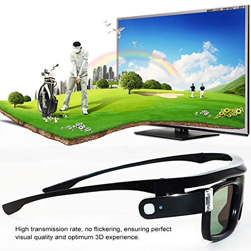 óculos 3d, Andoer Óculos 3D de obturador ativo G500 compatíveis com projetor DLP-Link com projetor c