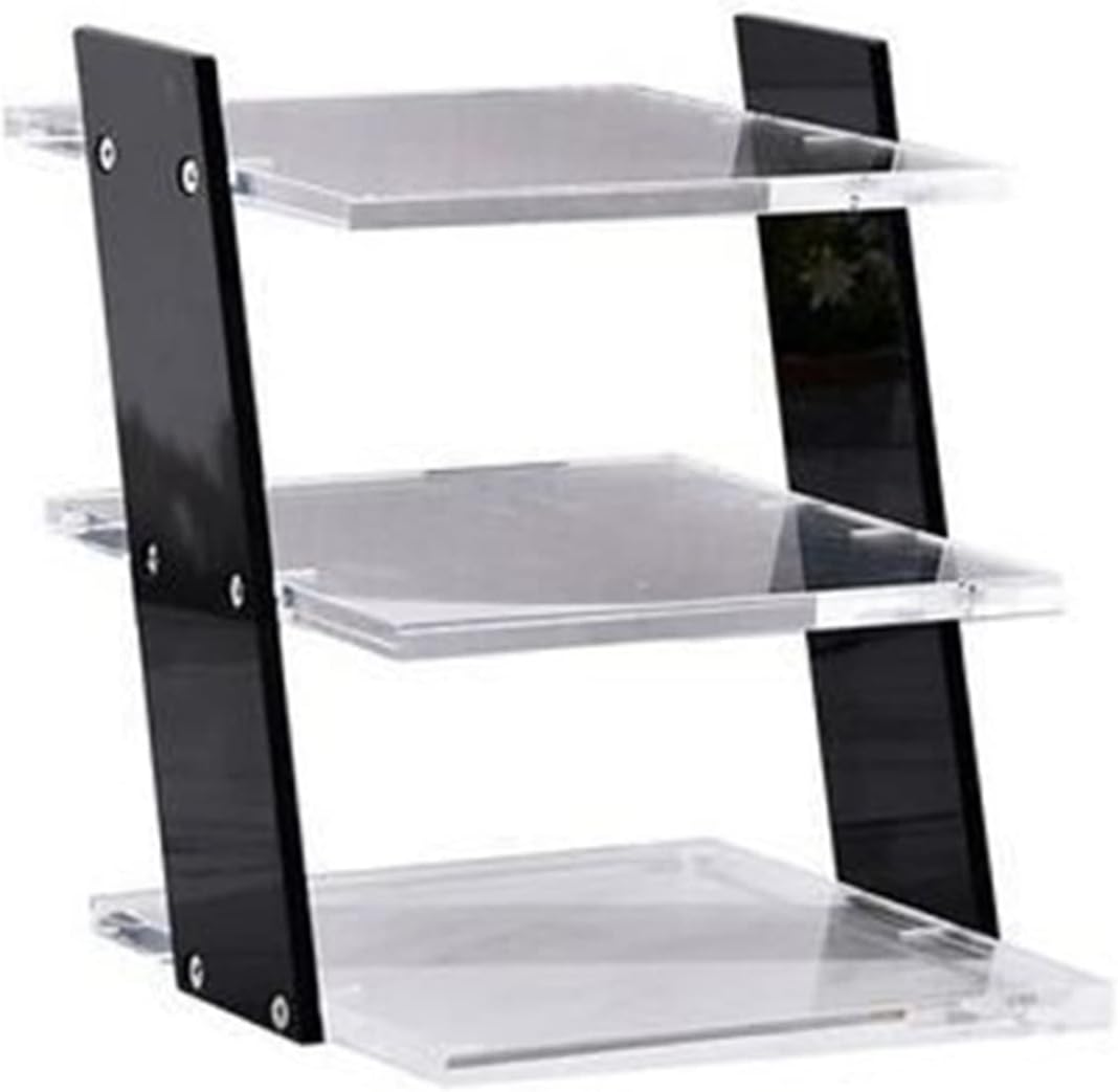 Transparent Acrylic Glasses Display Rack Stainless Steel Frame Sunglasses Storage Rack Sunglasses Frame Display Rack Sunglasses Display Stand (Color : Gold 4 Layers) (Black 4 Layers)