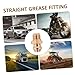 Luxshiny 25-Piece Grease Fitting Kit 1/4-28 Straight Zerk Grease Fittings Assortment for Automotive and Industrial Use Includes Needle and Straight