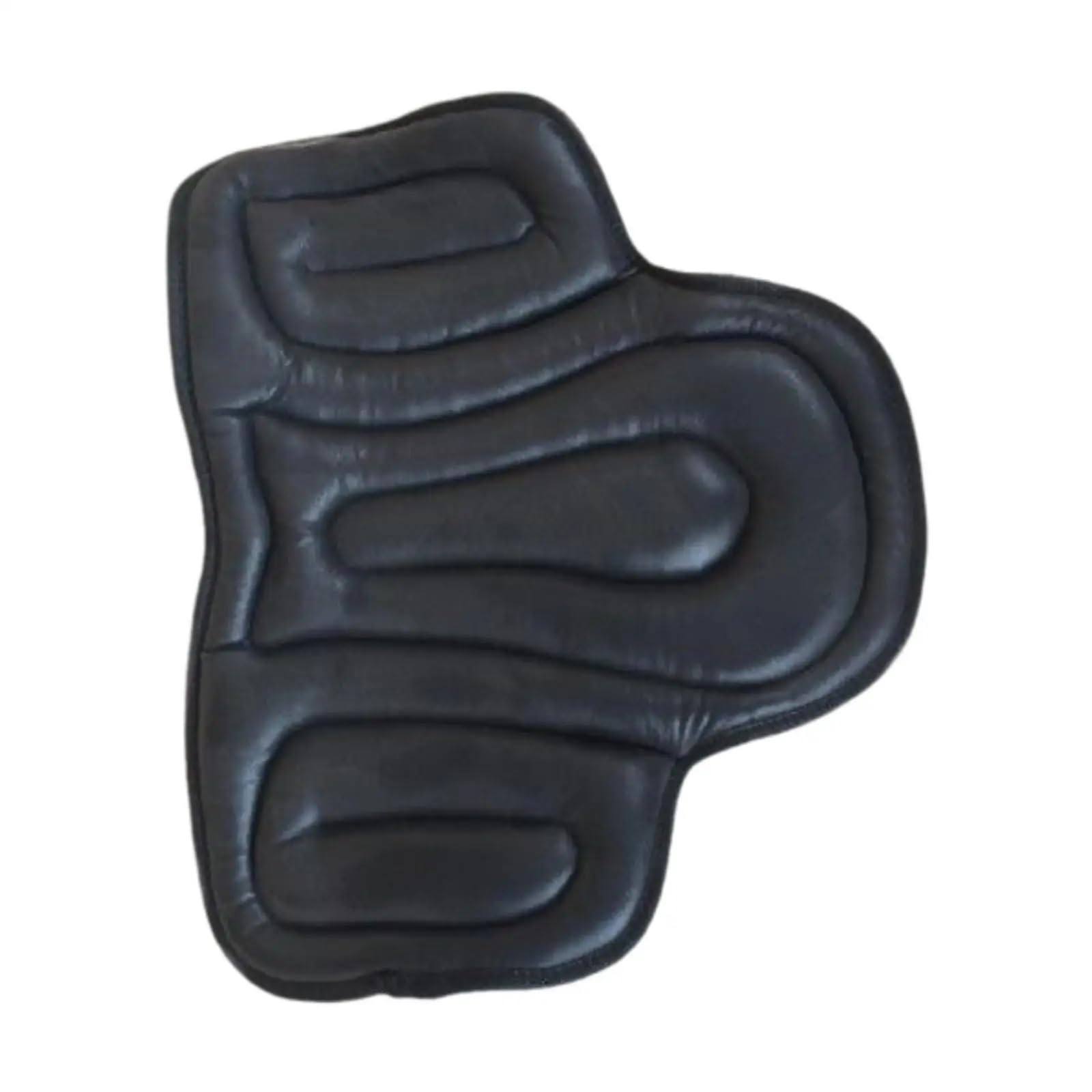 Podkładka pod siodło do jazdy konnej, Czaprak dla konia Wielokolorowa, pikowana skóra PU do ujeżdżenia(Black)