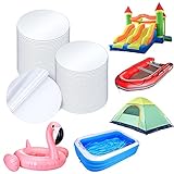 Cadeya Pool Patch Kit - 90 Pcs Self-Adhesive Vinyl Repair Patches for Above Ground Pools Inflatable Swimming Ring Pool Float Boats Toys (6 x 6 cm)