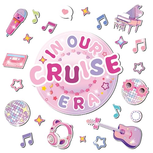 24Pcs in Our Cruise Era Cruise Door Magnets Decorations,Funny Popular