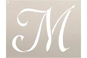Classic Elegance with the Graceful Monogram Stencil: M