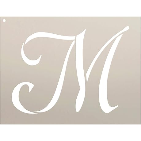 Classic Elegance with the Graceful Monogram Stencil: M