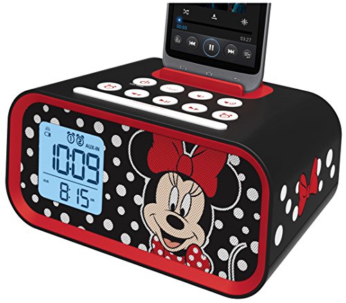Minnie Mouse Dual Alarm Clock Speaker System, DM-M23