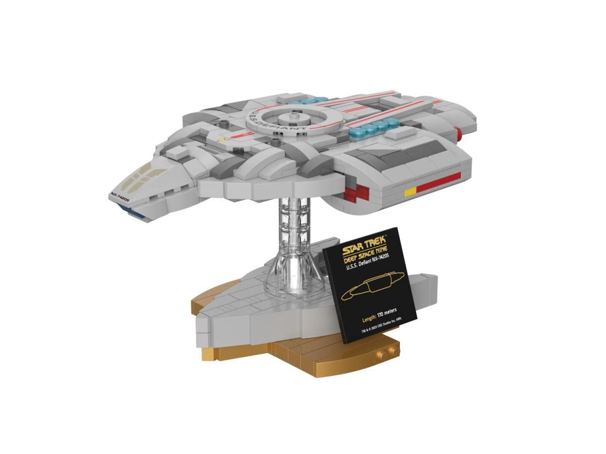 BlueBrixx – Star Trek USS Defiant NX-74205 – aus: Deep Space Nine – Midsize-Bausatz mit 561 Klemmbausteinen – 100% kompatibel – ORIGINAL-Lizenz, 105440