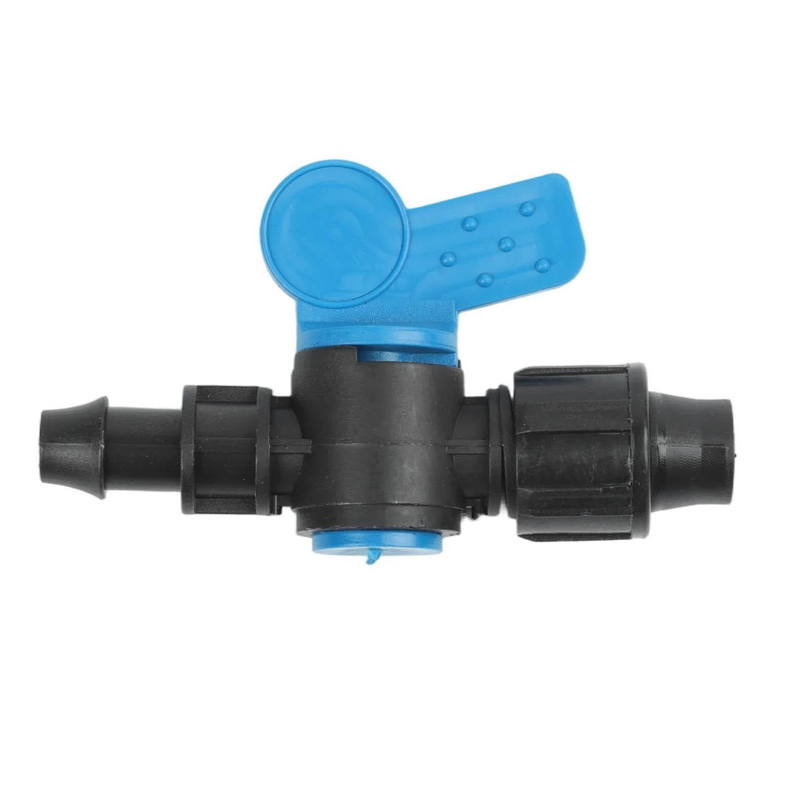 ZYWUOY 3 conectores de tubo de 16 mm, válvula de bola, resistente a la intemperie, ajuste de bloqueo de tuerca para riego de manguera de goteo, fácil de instalar, sistema de agricultura y jardinería