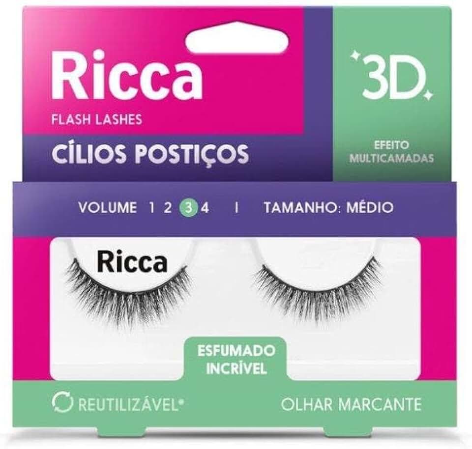 RICCA CÍLIOS 3D VOL. 03 MÉDIO - 406