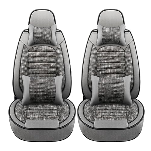 日産 ノート NOTE e-POWER E13モデル専用 車 シートカバー 5席 全天候型 耐磨皮革 全デザイン 通気性 防水 滑り止め 前席 後席 運転席 快適収納 取付簡単 収納便利2枚セット(グレー,枕付き)