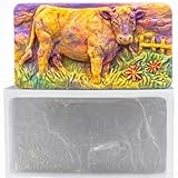 ARTCRAFTMOLDS Cow Silicone Mold for SOAP Making and Other Crafts, Crafting Tool