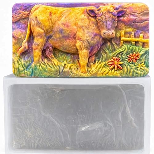 ARTCRAFTMOLDS Cow Silicone Mold for SOAP Making and Other Crafts, Crafting Tool