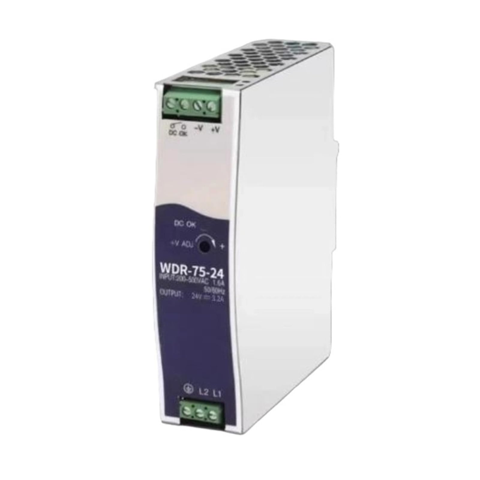 Alimentation sur rail DIN WDR-75-24 pour stabiliser le contrôle d'automatisation