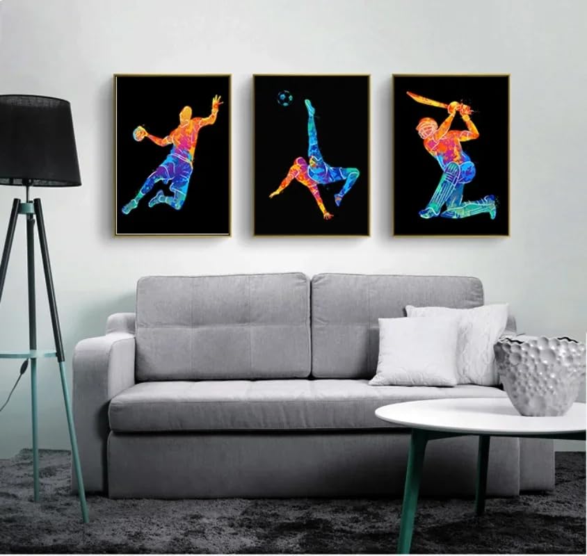 Peinture sur toile moderne patinage pour habiller un grand mur de salon