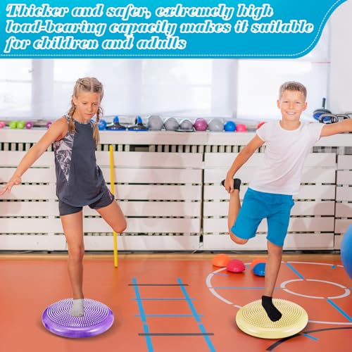 Image of Libima 4 Pcs Wiggle Seat for Kids Inflated Wobble Cushion | 13'' Sensory Flexible Seating for Classroom Elementary, Balance Disc for Student Adults Pet Training Office School Home Chair