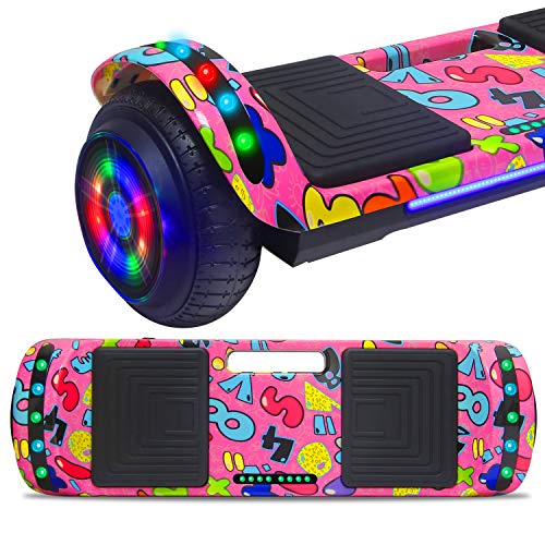 Electric Hoverboard Self-balancing Hoover board With built in Speaker LED Lights Wheels UL2272 Certified (Chrome Gold)