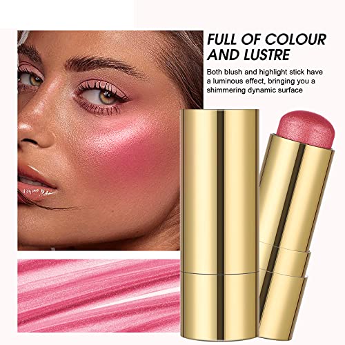 Dageda Cream Blush Makeup Stick, Matte Blush Stick For Cheeks And Lip Tint, Waterproof Shimmer Blush Stick Makeup Dewy Finish, Lightweight Blush Face Stick Face Cosmetics Gift For Girls And Women (04) #TOP1