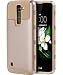 LG K7 Case, LG Tribute 5 Case, LG K7 Cover, BENTOBEN 2 In 1 Ultra Slim Anti-scratch Dual Layer Hybrid Hard PC Soft TPU Bumper Shockproof Protective Cover Case for LG K7 LG Tribute 5, Gold