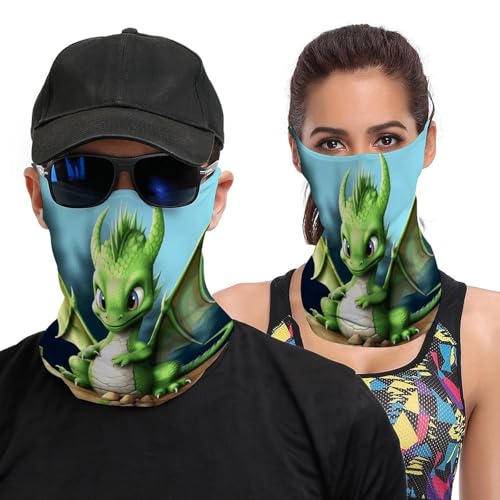 Neck Gaiter Face Mask Multifunctional Flower Red Dahlia Print Uv Mask Face Cover for Sun Protective