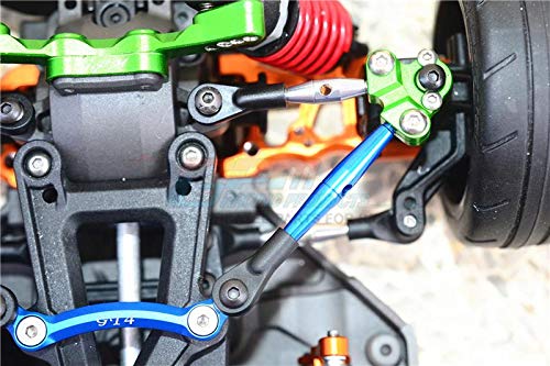 Aluminum Front & Rear Tie Rods With Stabilizer For C Hub + Whole Car Tie Rods For 1/10 Traxxas Ford GT 4-Tec 2.0 83056-4/4-Tec 3.0 93054-4 - 51Pc Set Blue
