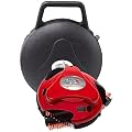 Grillbot Automatic Grill Cleaning Robot with Nylon Brushes, Electric BBQ Cleaner Brush with Motorized Power, Cordless Rechargeable Grill Scrubber for Outdoor Grills (Red and Case)