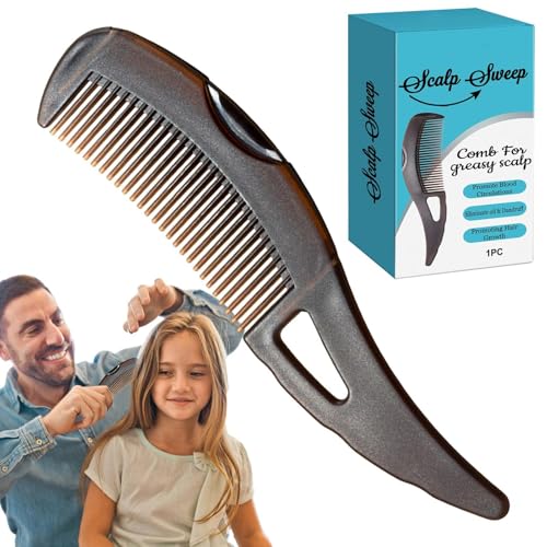 Peine Desintoxicante Para El Cuero Cabelludo, Peine Para El Cuero Cabelludo Graso Limpiador De Pelo, Peine Para La Caspa Del Cabello, Cepillos Masajeador Para Cuero Cabelludo