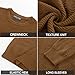 PJ PAUL JONES Mens Crewneck Sweaters Casual Lightweight Knit Pullover Sweater 2025 Fall Stretch Long Sleeve Pullovers Coffee XL