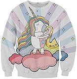 Sudadera con capucha estampada hecha de tela slub, no apretada, cuello redondo. Estilo urbano, arte digital no convencional.