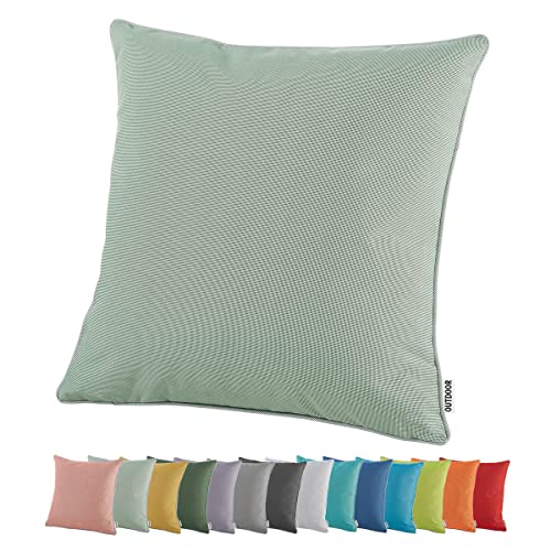 heimtexland ® Coussin décoratif pour salon d'extérieur - Effet lotus - Résistant aux intempéries - Résistant à la saleté et à l'eau - 45 x 45 cm -...