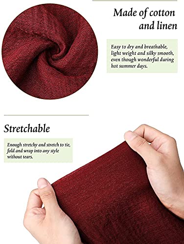 Image of ICW Women's Premium Wrinkle Ironless Crinkled Cotton Summer Scarf Stoles Shawl head scarves for girls
