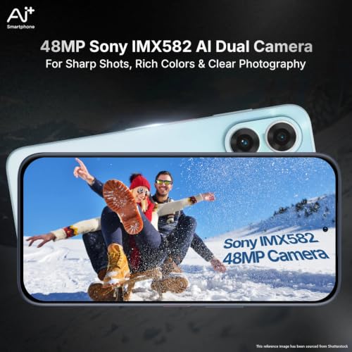 Image of AI+ Nova 2 Pro 5G (6GB RAM,128GB) Smartphone (Blue, 6, GB) | 48MP IMX582 Camera, Android 16 with nxtO OS, Customisable Back Panel