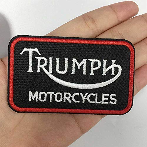 Triumph Motorcycles Iron On Biker Patch Embroidered,3 Pieces Applique Sewing Label Punk Biker Patches Clothes Stickers Apparel Accessories Badge